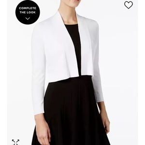 NWT Calvin Klein Cropped Open-Front Cardigan